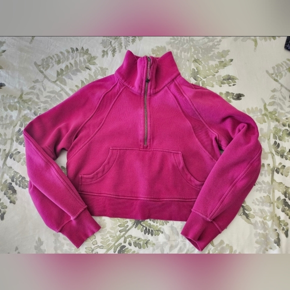 Lululemon Oversized Half-Zip Scuba XS/S Ripened Raspberry - Picture 3 of 8